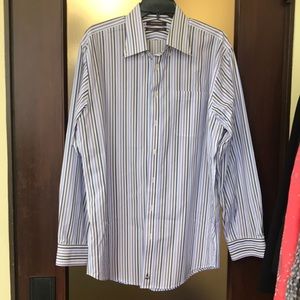 Nordstrom smart care striped button up shirt 16/35